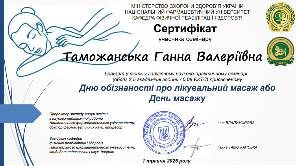 1 травня — День обізнаності про лікувальний масаж