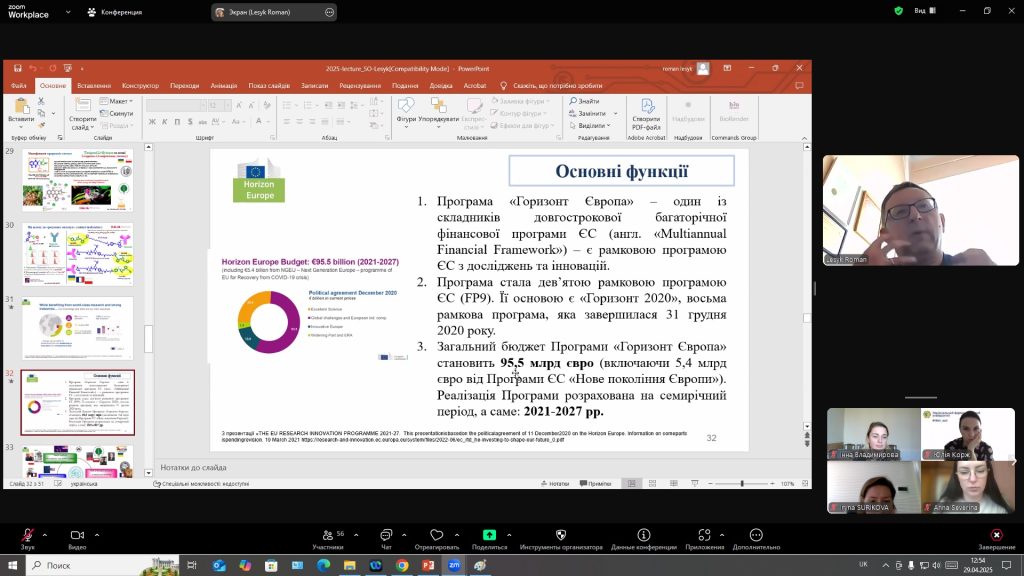 Як знайти свій шлях у науці: лекція / майстер-клас від Роман Лесика – керівника Національного контактного пункту програми ЄС «Горизонт Європа» за напрямом діяльності «Здоров'я»